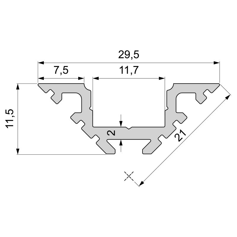 Профиль угловой Deko-Light AV-01-10 970403 в Санкт-Петербурге