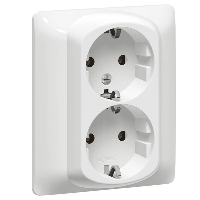 Розетка 2х2К+3 Legrand Galea Life 16A 250V с/з со шторками автоматические клеммы белая 771033 в Санкт-Петербурге