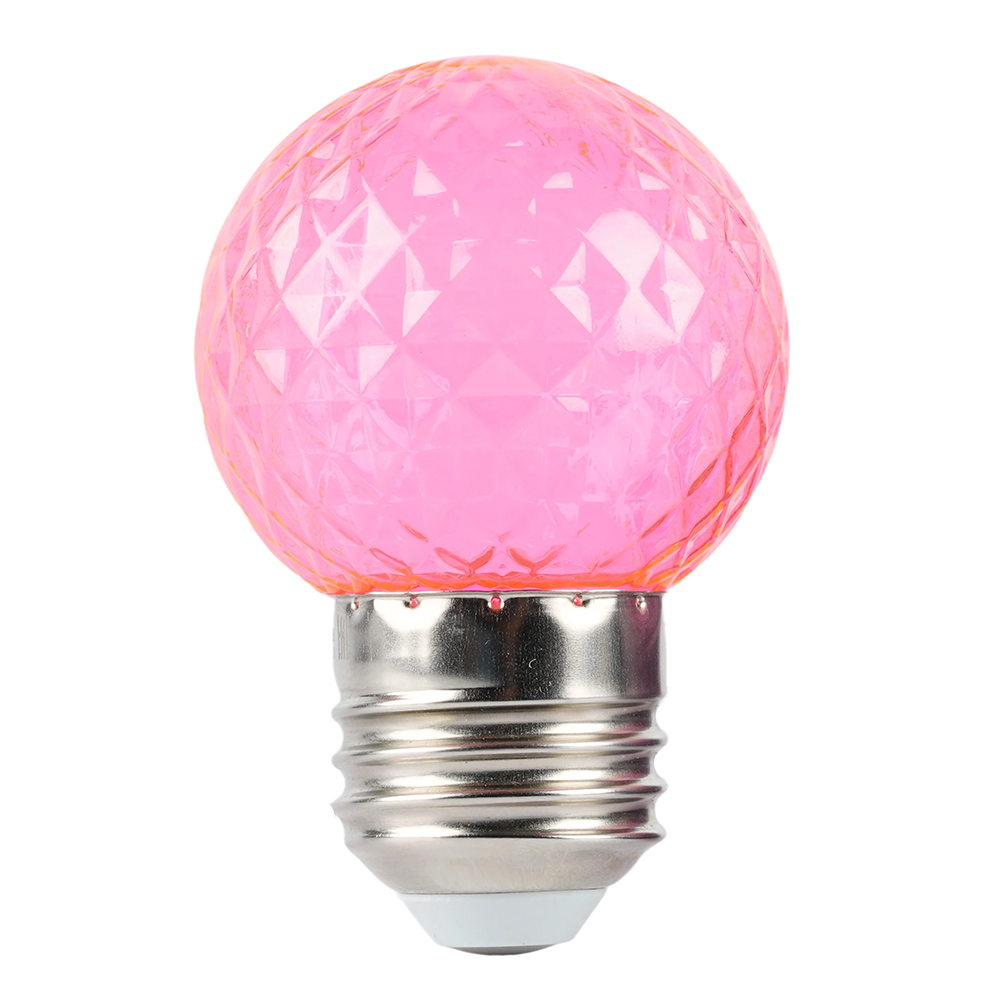 Лампа светодиодная Feron LB-385 шар розовый прозрачный E27 1W 230V 52177 в #REGION_NAME_DECLINE_PP#