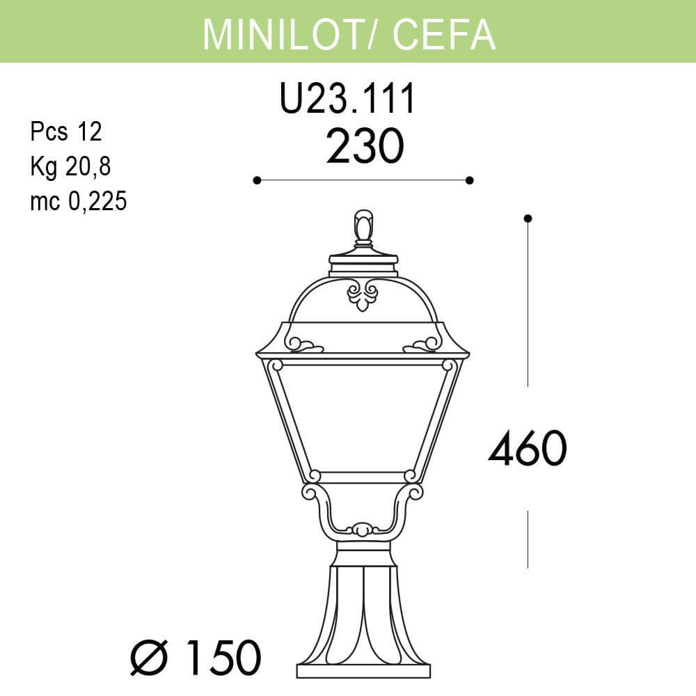 Уличный светильник Fumagalli Minilot/Cefa U23.111.000.BXF1R в Санкт-Петербурге