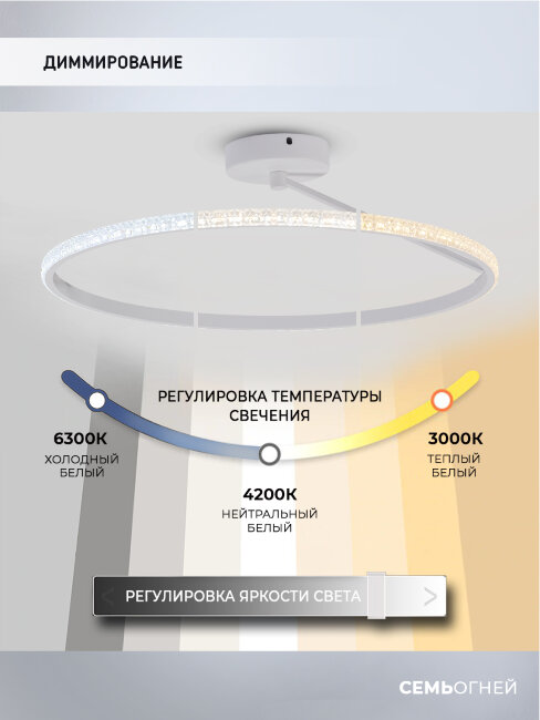 Потолочная люстра Wedo Light Orion WD6022/1C-WT в Санкт-Петербурге