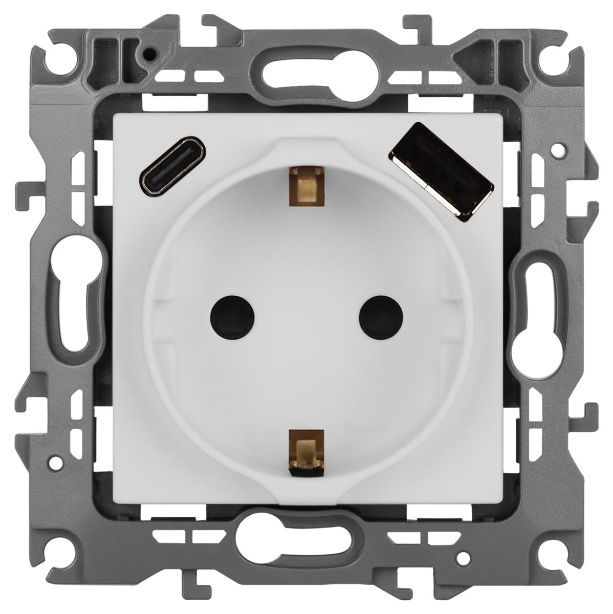 Розетка со шторками с USB type-A+C Эра 12-4108-01М Б0067711 в Санкт-Петербурге