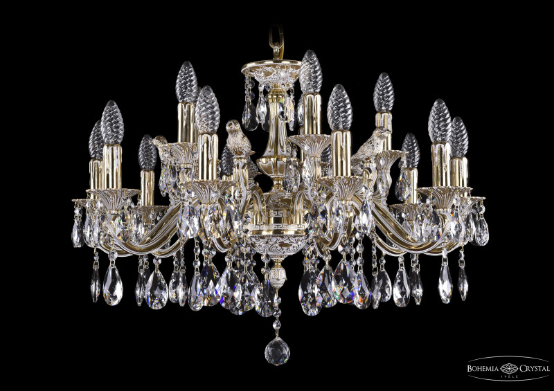 Подвесная люстра Bohemia Ivele Crystal 1703/12+4/225/A/GW/Bird в Санкт-Петербурге