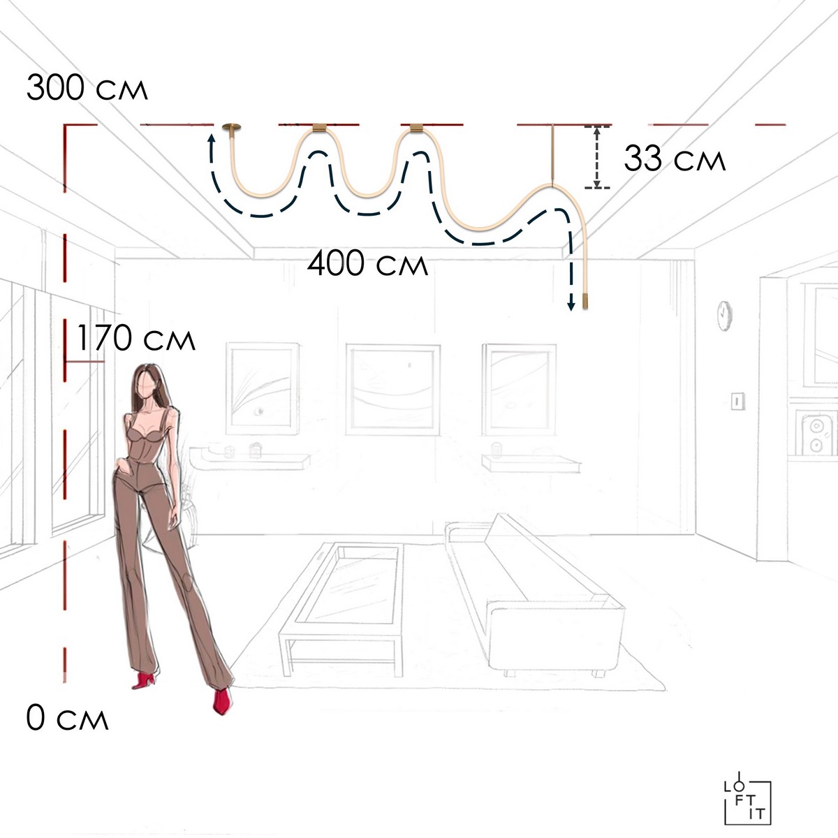 Потолочный светильник Loft IT Thread 10388B Brass в Санкт-Петербурге