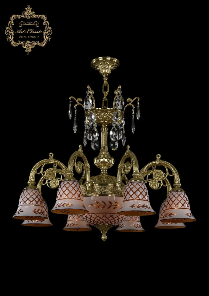 Подвесная люстра Art Classic 31.14.8.KR175SP.250IT.G.Sp.Amber.White.1B в Санкт-Петербурге