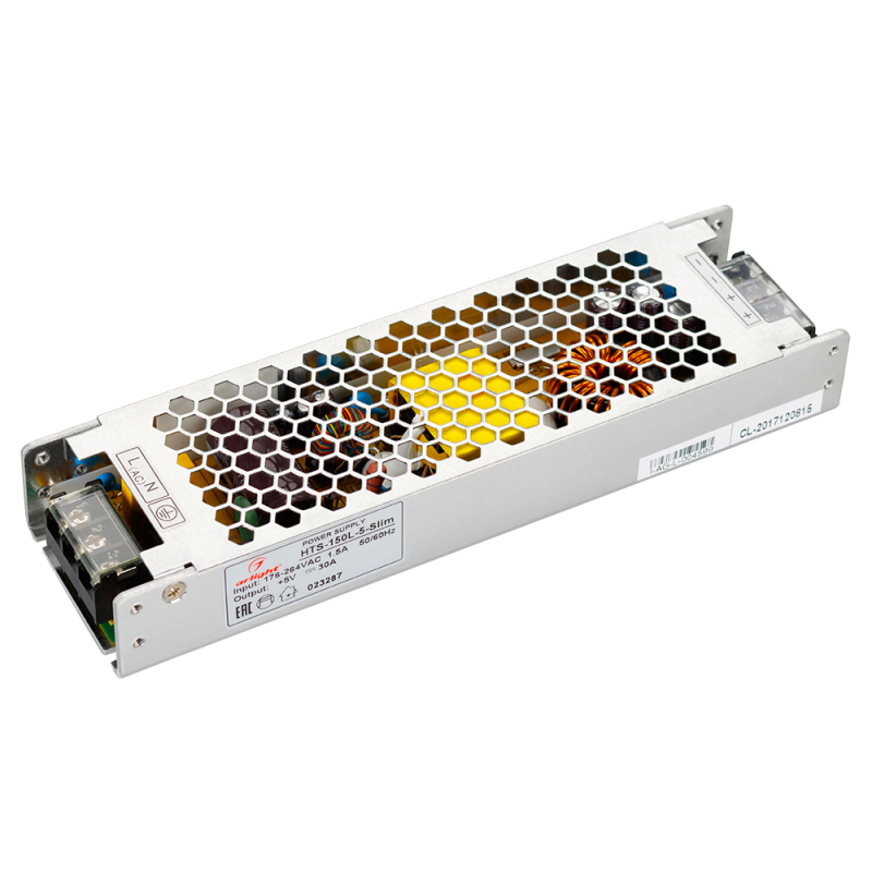 Блок питания Arlight HTS-150L-5-Slim (5V, 30A, 150W) 023287 в Санкт-Петербурге