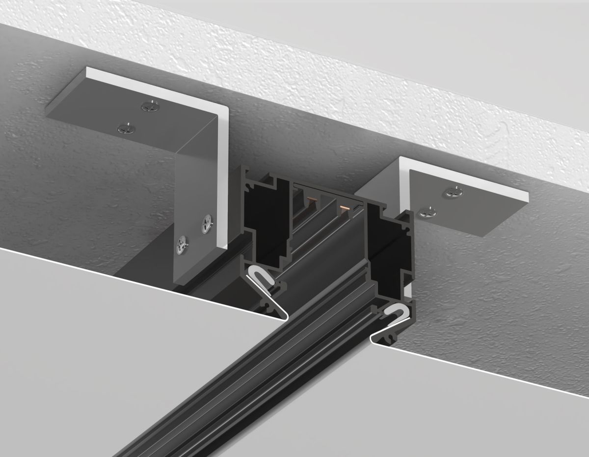 Шинопровод магнитный в натяжной потолок с торц. Заглушк. 2шт Ambrella Light Track System GL1019 в Санкт-Петербурге