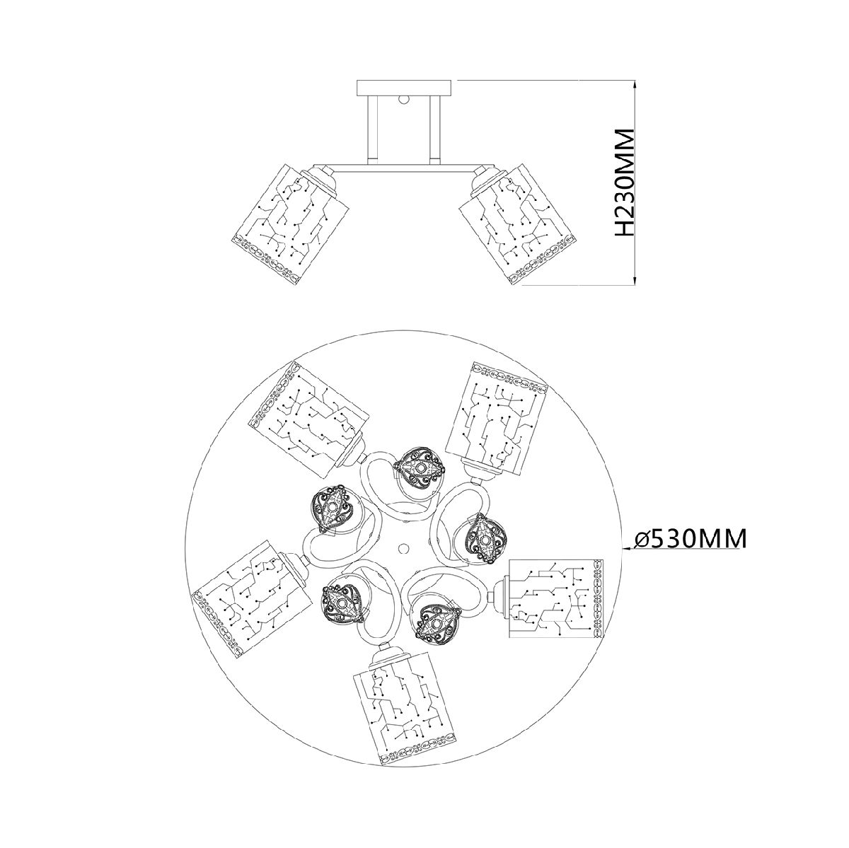 Потолочная люстра Escada Neulia 1118/5PL в Санкт-Петербурге