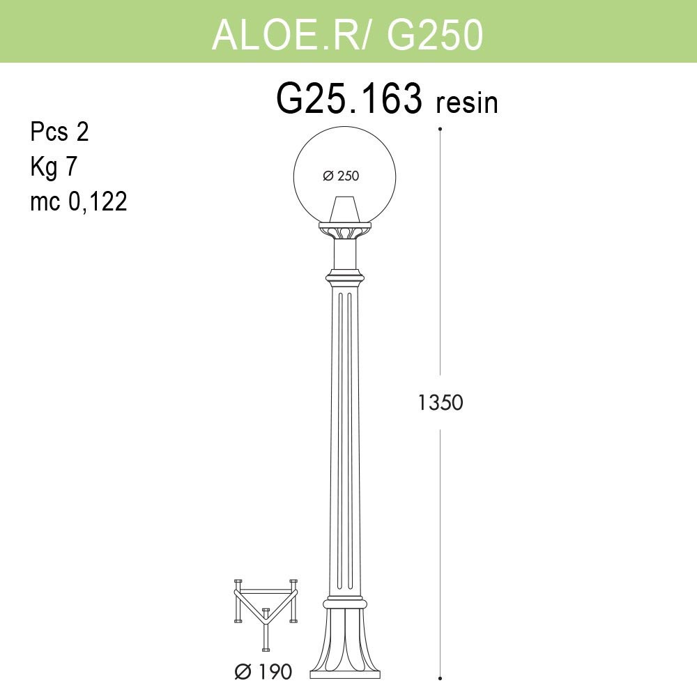 Уличный светильник Fumagalli Aloe.R/G250 G25.163.000.BZE27 в Санкт-Петербурге