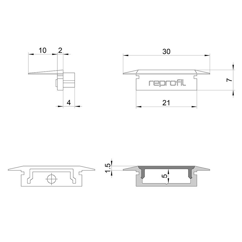 Торцевая заглушка (2 шт.) Deko-Light P-ET-01-15 978110 в Санкт-Петербурге