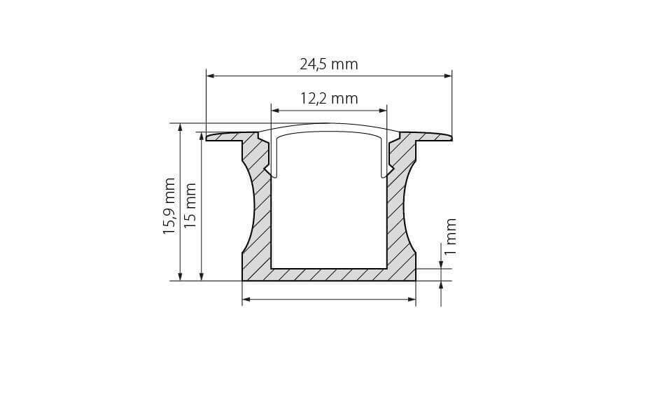 Профиль с экраном Arlight ALU-SLIM-H15-F-2000 ANOD+FROST 018243 в Санкт-Петербурге