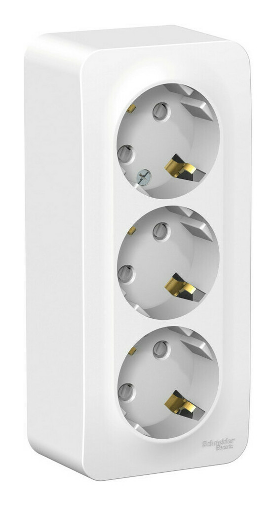 Розетка 3-ая с/з со шторками 16А, 250В, изолир. Пластина Systeme Electric Blanca наруж Бел BLNRA011311 в Санкт-Петербурге
