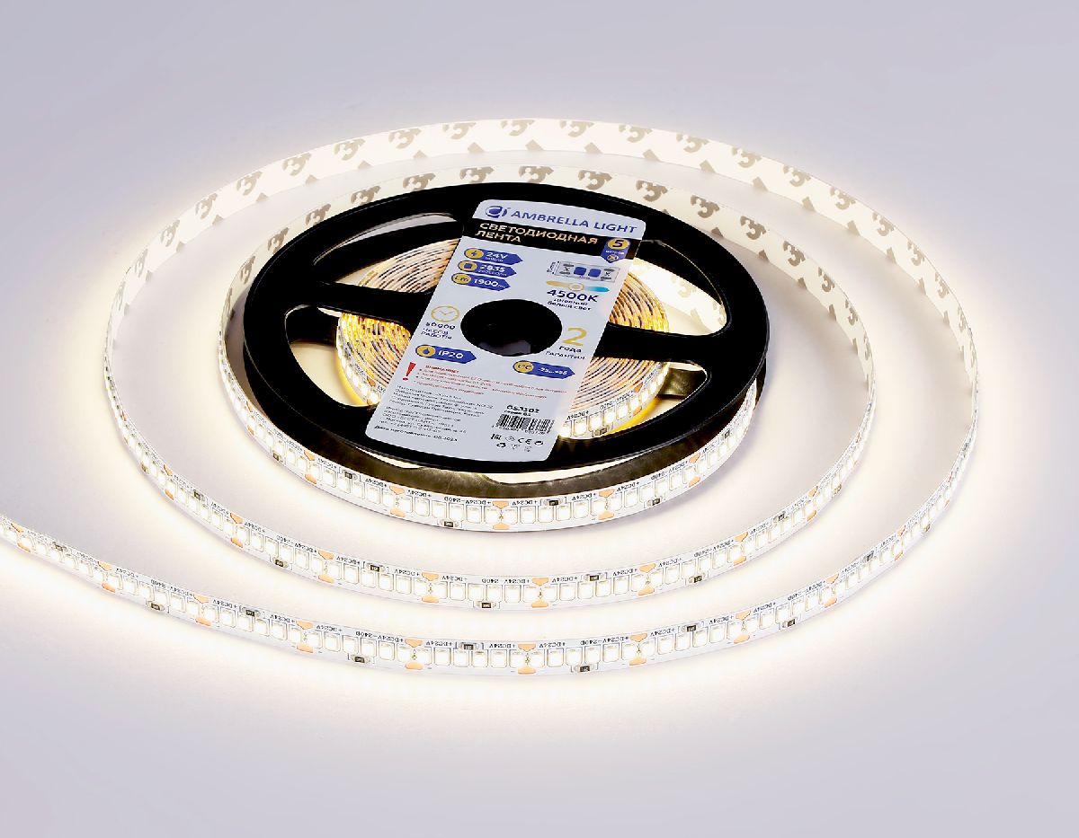 Светодиодная лента Ambrella Light LED Strip 24В 2835 18Вт/м 4500K 5м IP20 GS3302 в Санкт-Петербурге