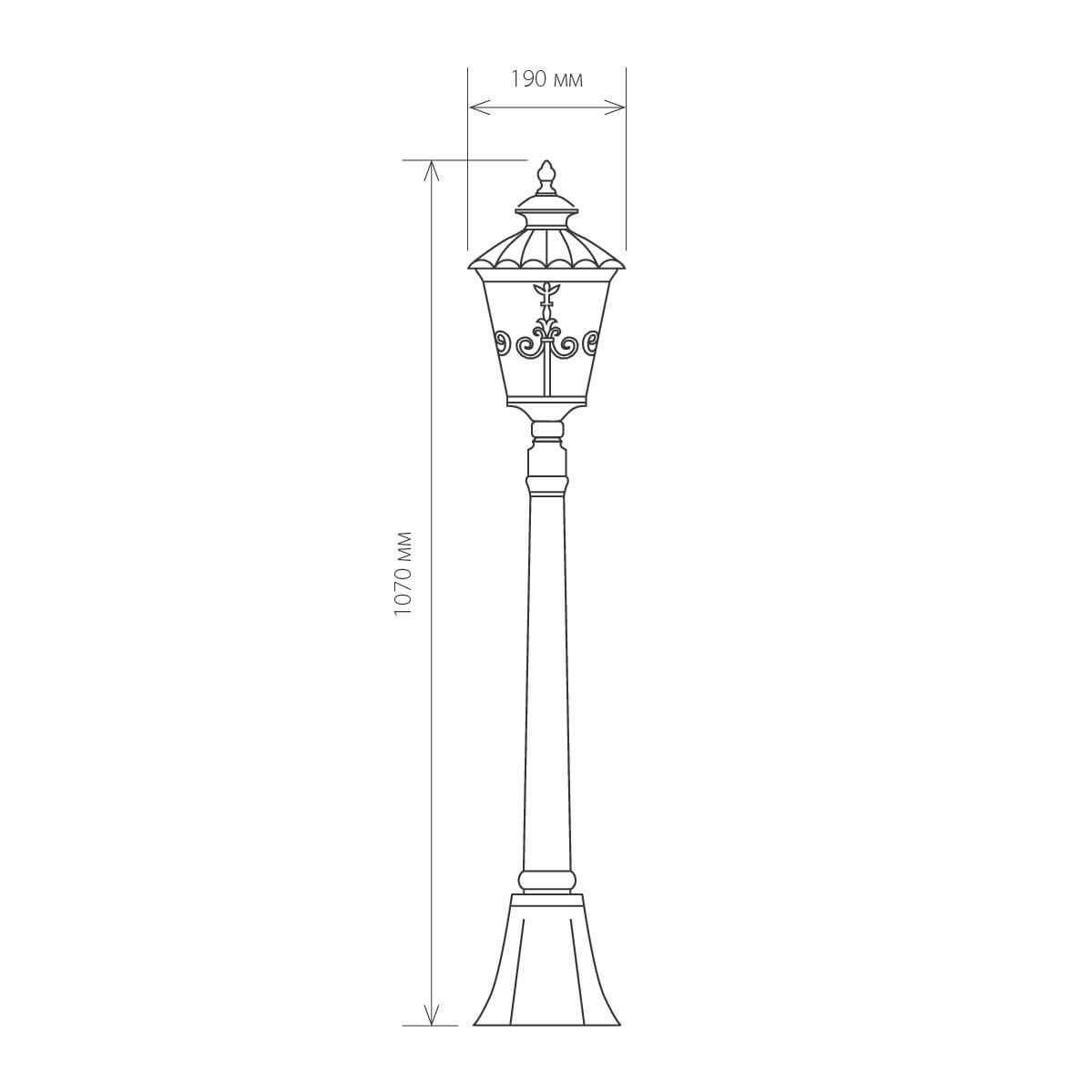 Уличный светильник Elektrostandard Diadema F GLYF-8046F черное золото 4690389056956 в Санкт-Петербурге