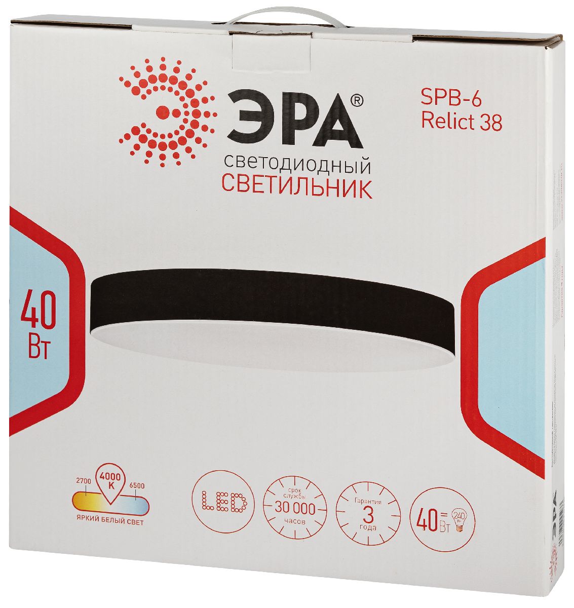 Потолочный светильник Эра Relict 38 SPB-6-40 4К WH Б0059504 в Санкт-Петербурге