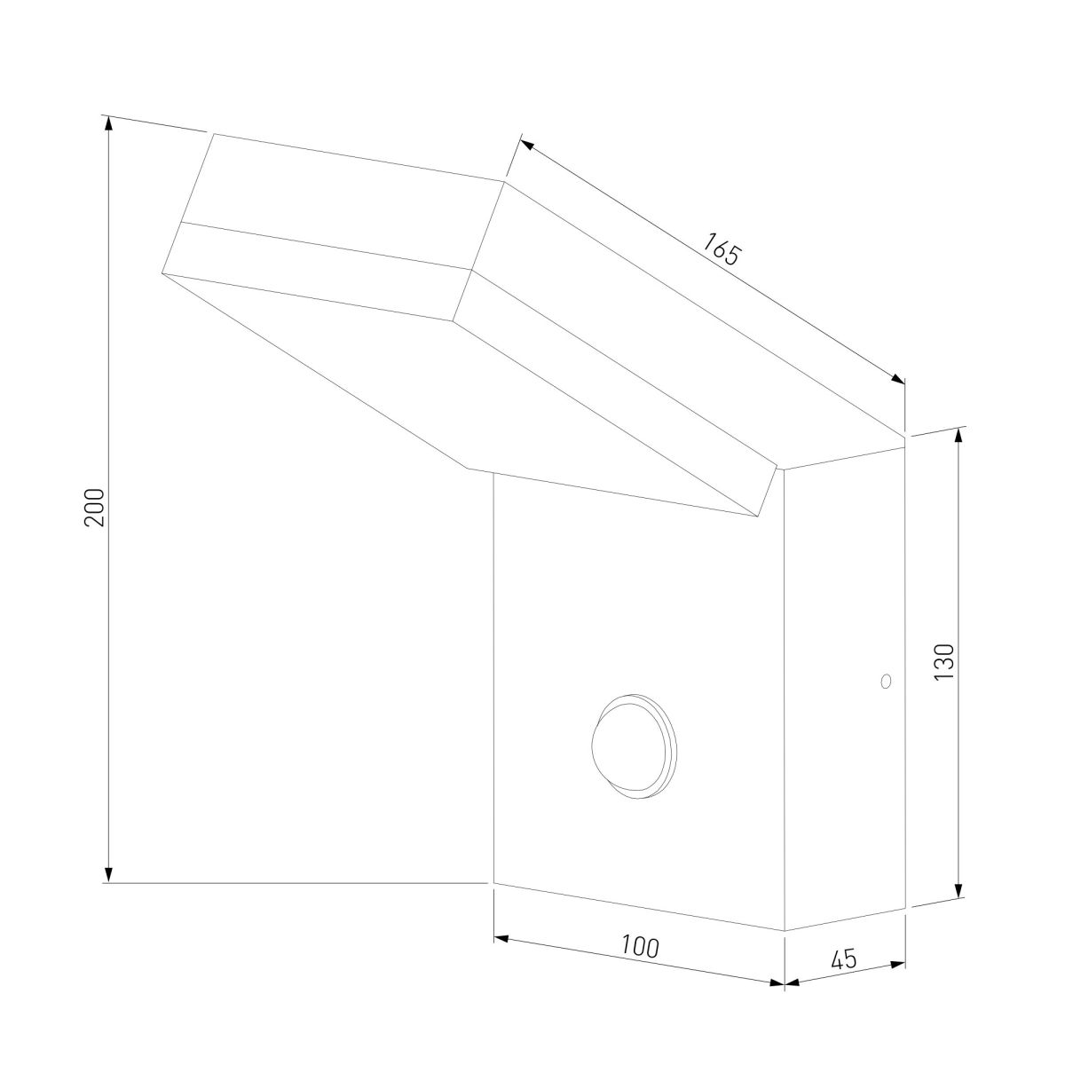 Уличный настенный светильник с датчиком движения Elektrostandard Sensor 1541 TECHNO LED черный 4690389219245 a072087 в Санкт-Петербурге