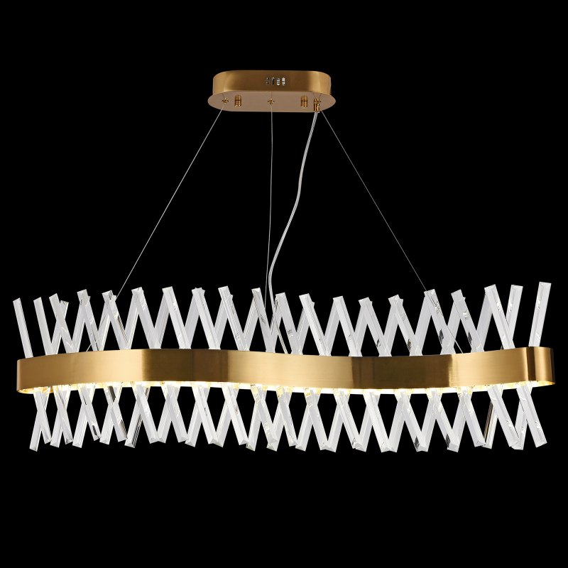 Подвесная люстра Natali Kovaltseva Halos LED LAMPS 81357 GOLD SATIN в Санкт-Петербурге