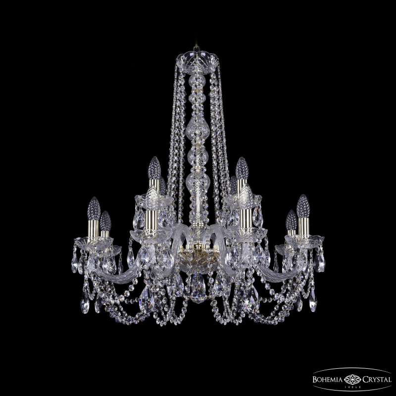 Подвесная люстра Bohemia Ivele Crystal 1402/8+4/240/h-76 G в Санкт-Петербурге