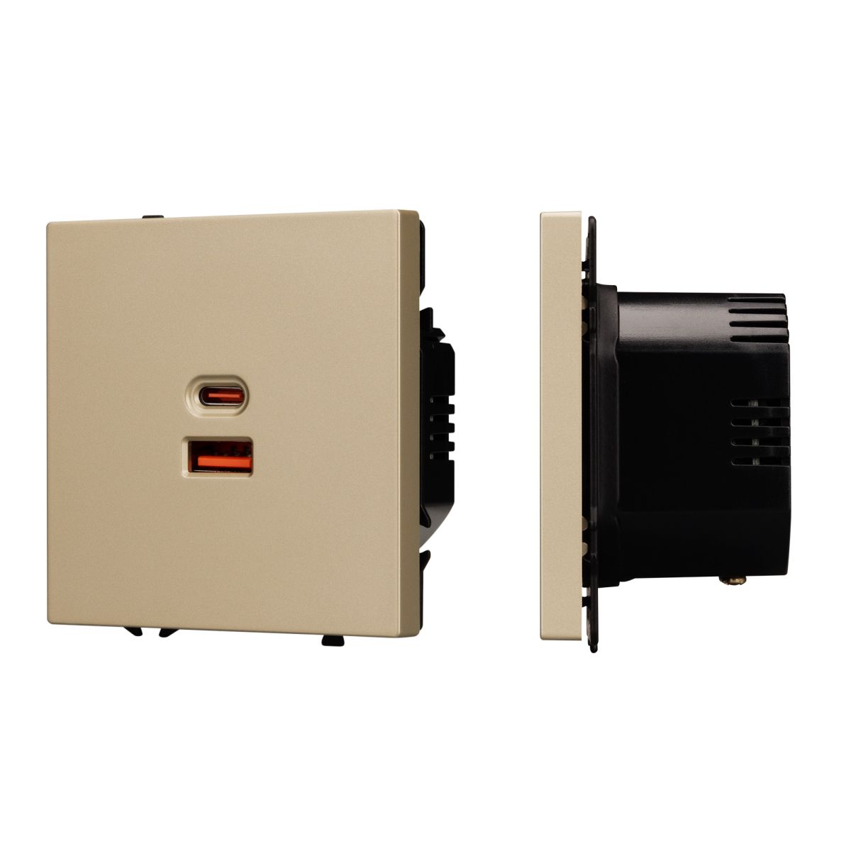 USB Розетка тип A+C софт-тач золотой песок Arlight SCT-MUAC-SFPL-FC-GD (65W, QC3) 054318(1) в #REGION_NAME_DECLINE_PP#