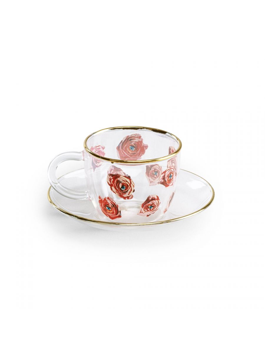 Блюдце с чашкой Roses Seletti Toiletpaper Glass 15971 в Санкт-Петербурге