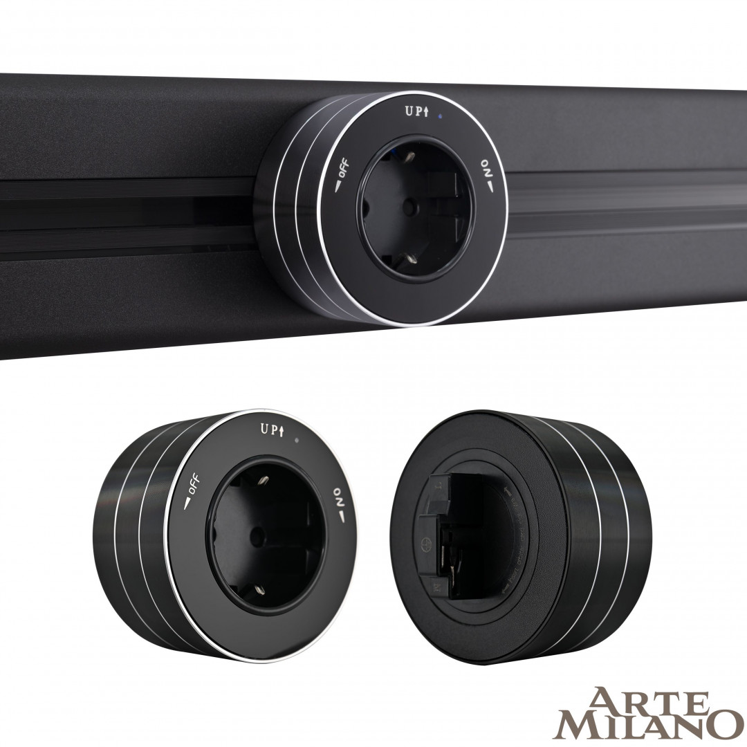 Трековая розетка Arte Milano Am-track-sockets 380011TS/ES Black в Санкт-Петербурге