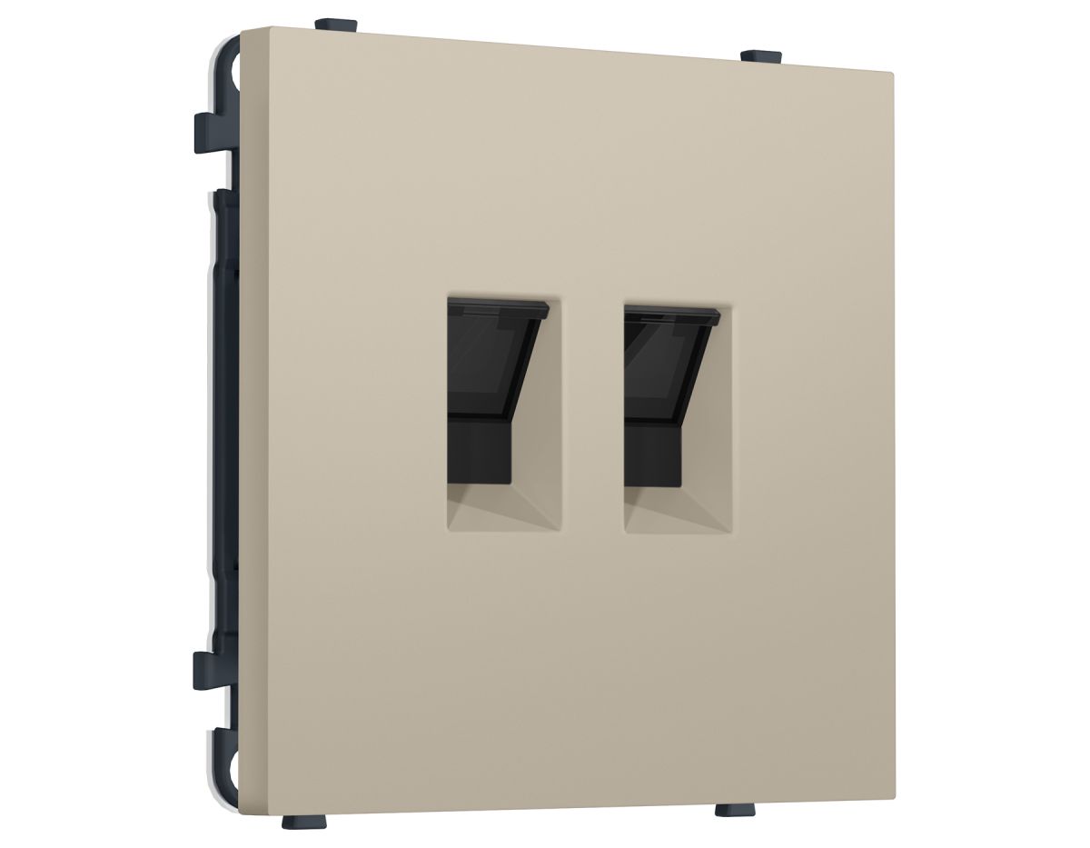 Комплект механизма компьютерной двойной розетки SIGMA Кашемир RJ-45 Ambrella Volt MS352110 (SP3521, PR189) в #REGION_NAME_DECLINE_PP#