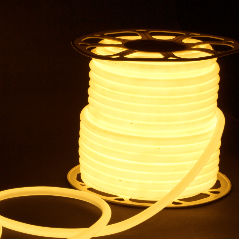 Светодиодный гибкий неон Elektrostandard 220V 9,6W 144Led 2835 IP67 круглый теплый белый, 50 м 4690389167485 в Санкт-Петербурге