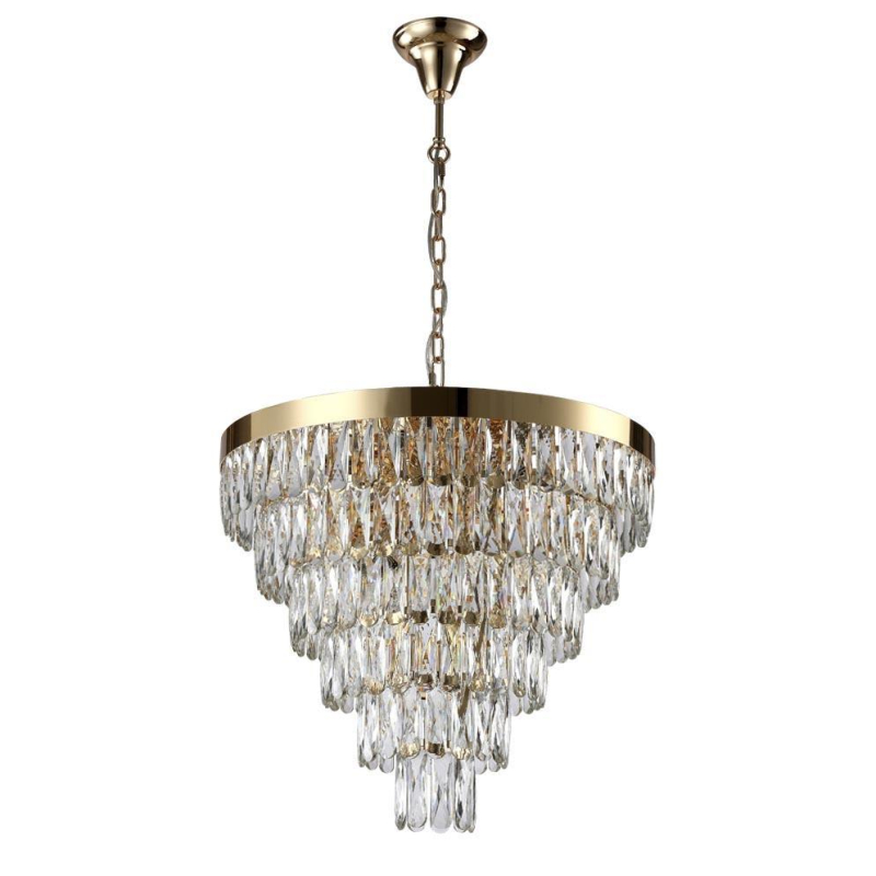 Подвесная люстра Crystal Lux Abigail SP-PL15 D620 Gold/Transparent в Санкт-Петербурге