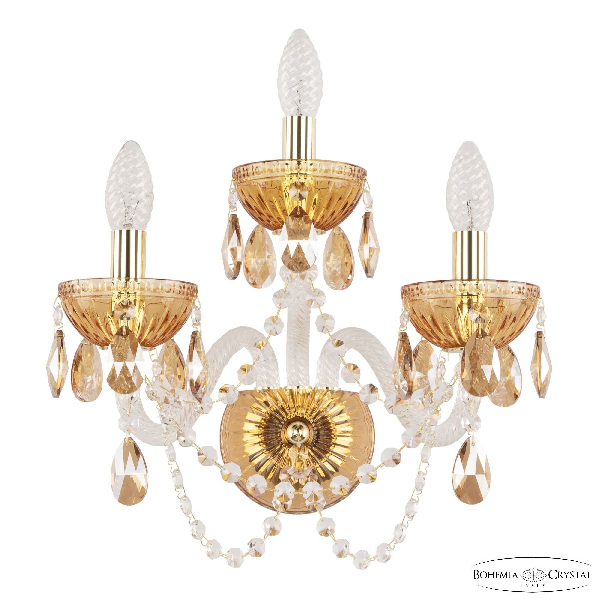 Бра Bohemia Ivele Crystal 5402B/2+1/165 G Amber/M-1G K721 в Санкт-Петербурге