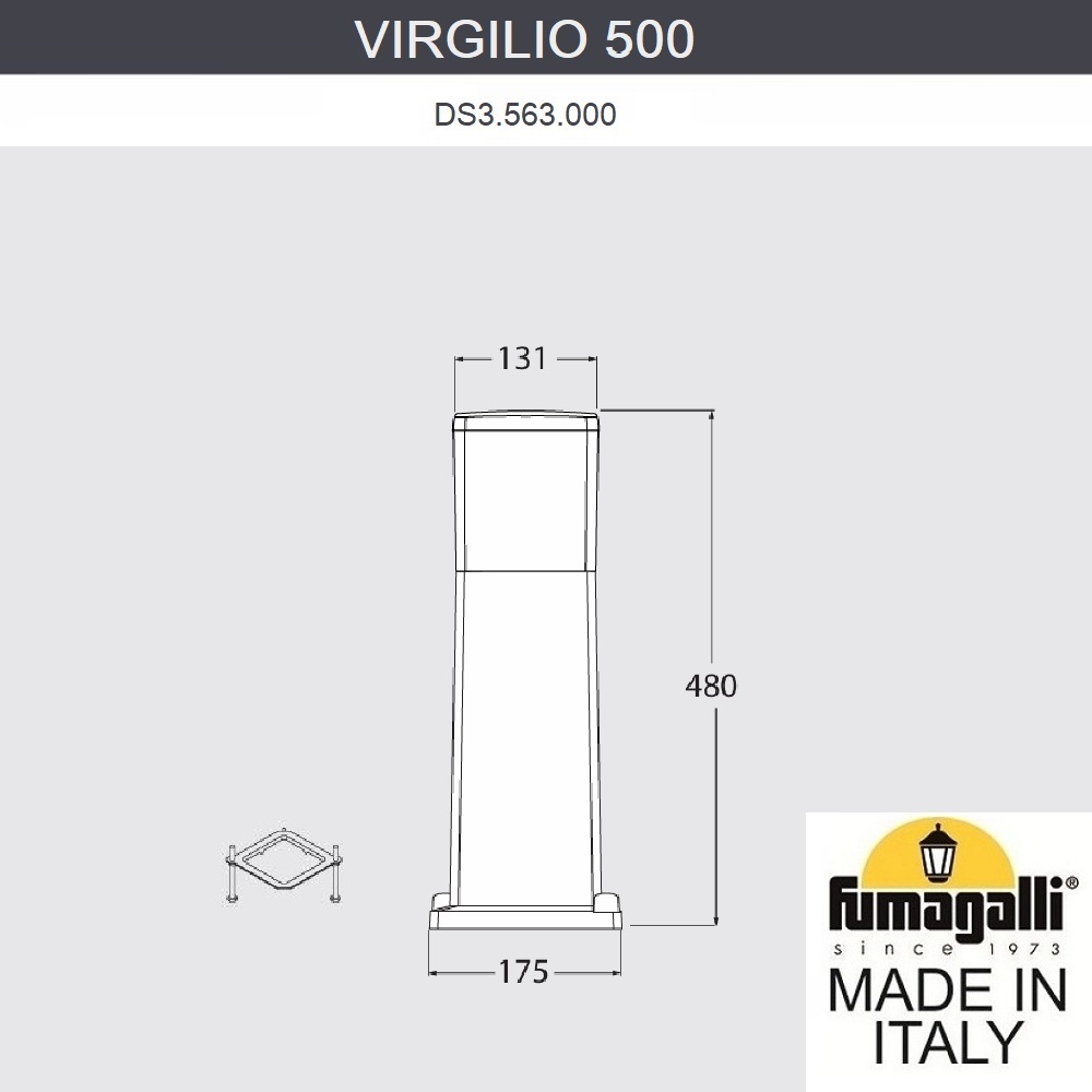 Ландшафтный светильник Fumagalli Virgilio DS3.563.000.LYF1R в Санкт-Петербурге