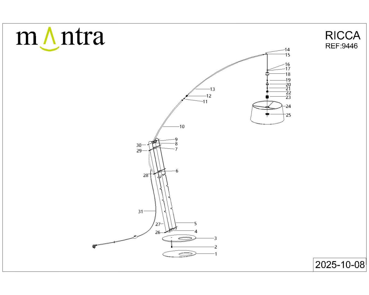 Торшер Mantra Ruti Ricca 9446+9448 в Санкт-Петербурге