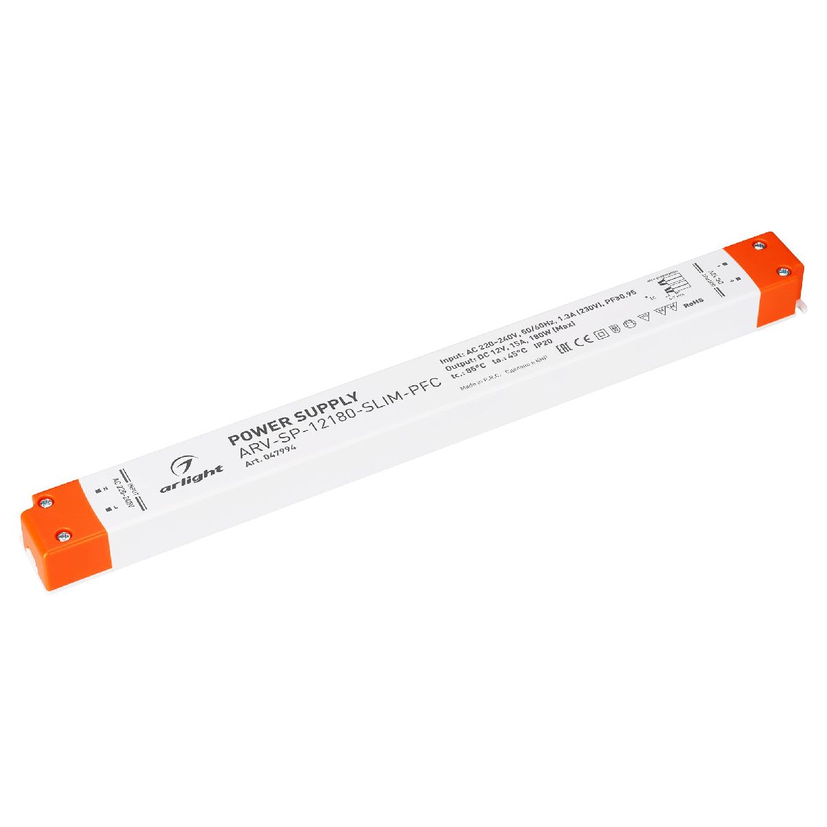 Блок питания Arlight ARV-SP-12180-SLIM-PFC (12V, 15A, 180W) 047994 в Санкт-Петербурге