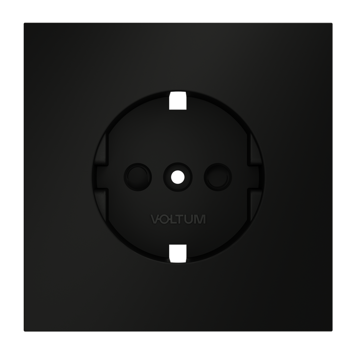Накладка для розетки с заземлением и защитными шторками Voltum S70 (черный матовый) VLS000708 в #REGION_NAME_DECLINE_PP#