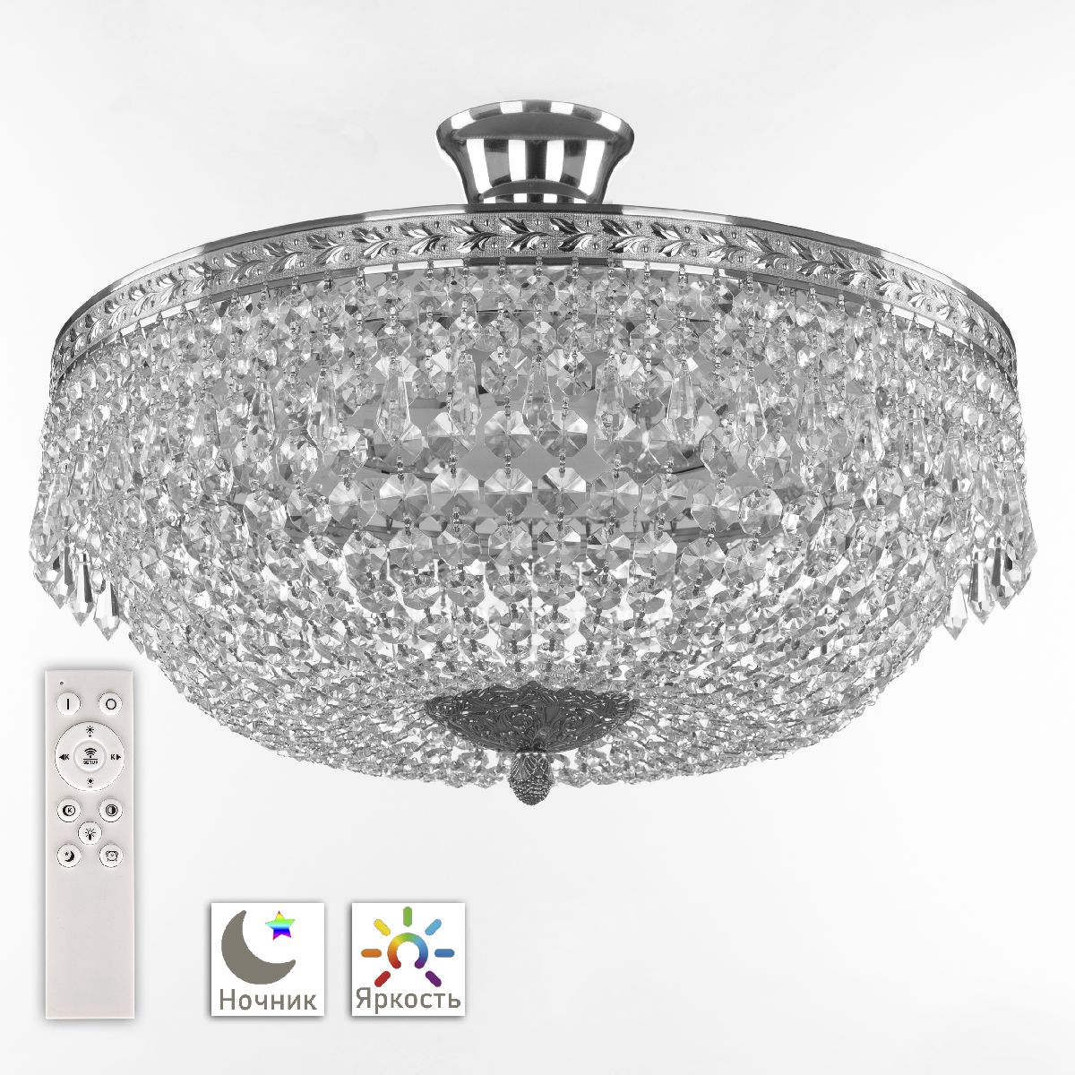 Потолочная люстра Bohemia Ivele Crystal 19011/45IV/LED-DIM Ni в Санкт-Петербурге