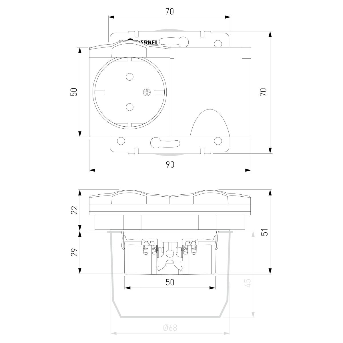 Розетка двойная Werkel 4690389178054 W1172201 в Санкт-Петербурге