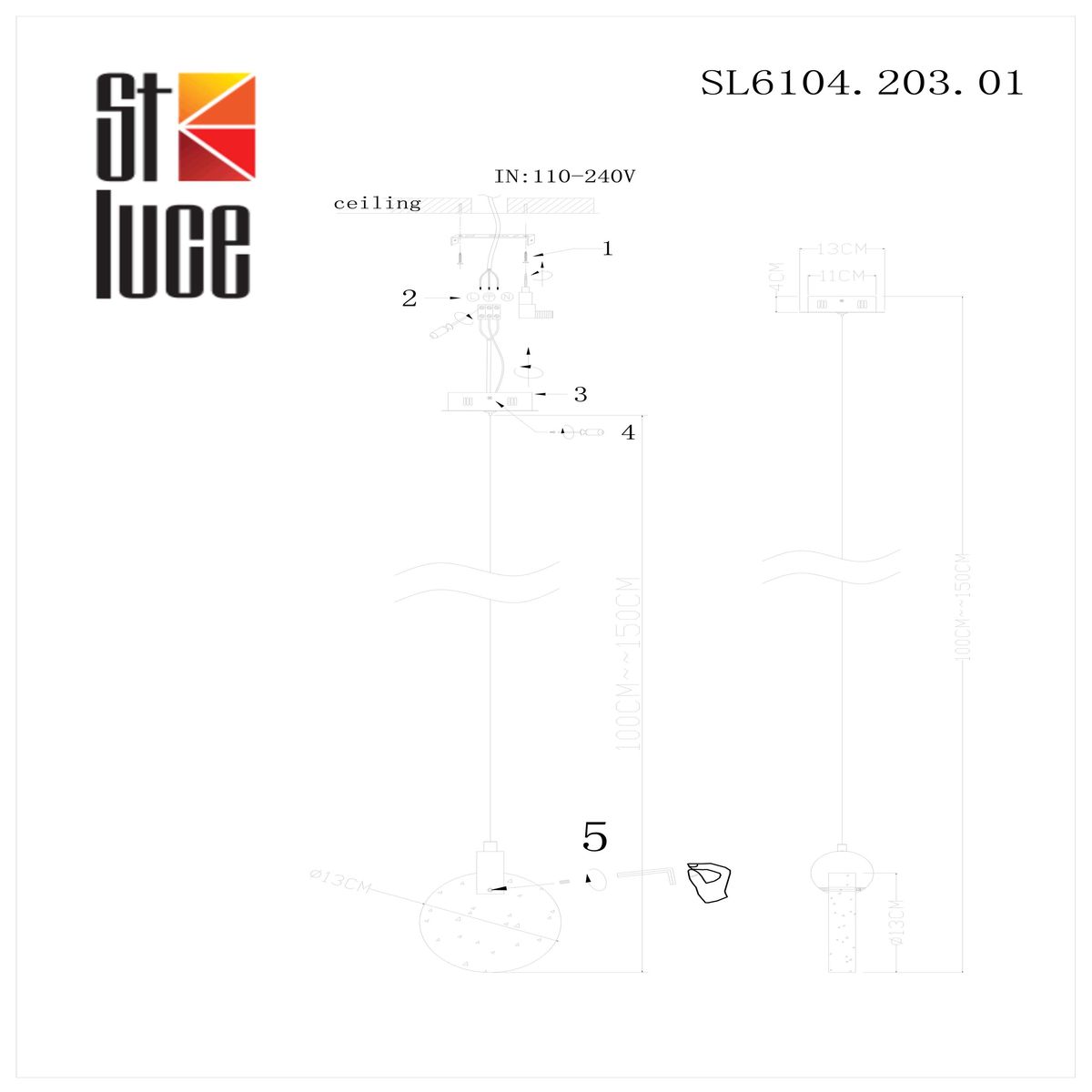 Подвесной светильник ST Luce Montecelio SL6104.203.01 в #REGION_NAME_DECLINE_PP#