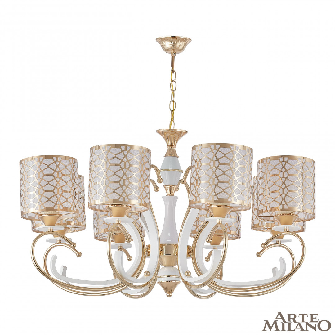 Подвесная люстра Arte Milano Florentia-1237 301237/8 Wh/Gd в Санкт-Петербурге