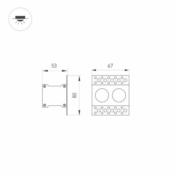 Встраиваемый светодиодный светильник Arlight MS-Orient-Built-Trimless-TC-S38x67-5W Day3000 031923 в Санкт-Петербурге