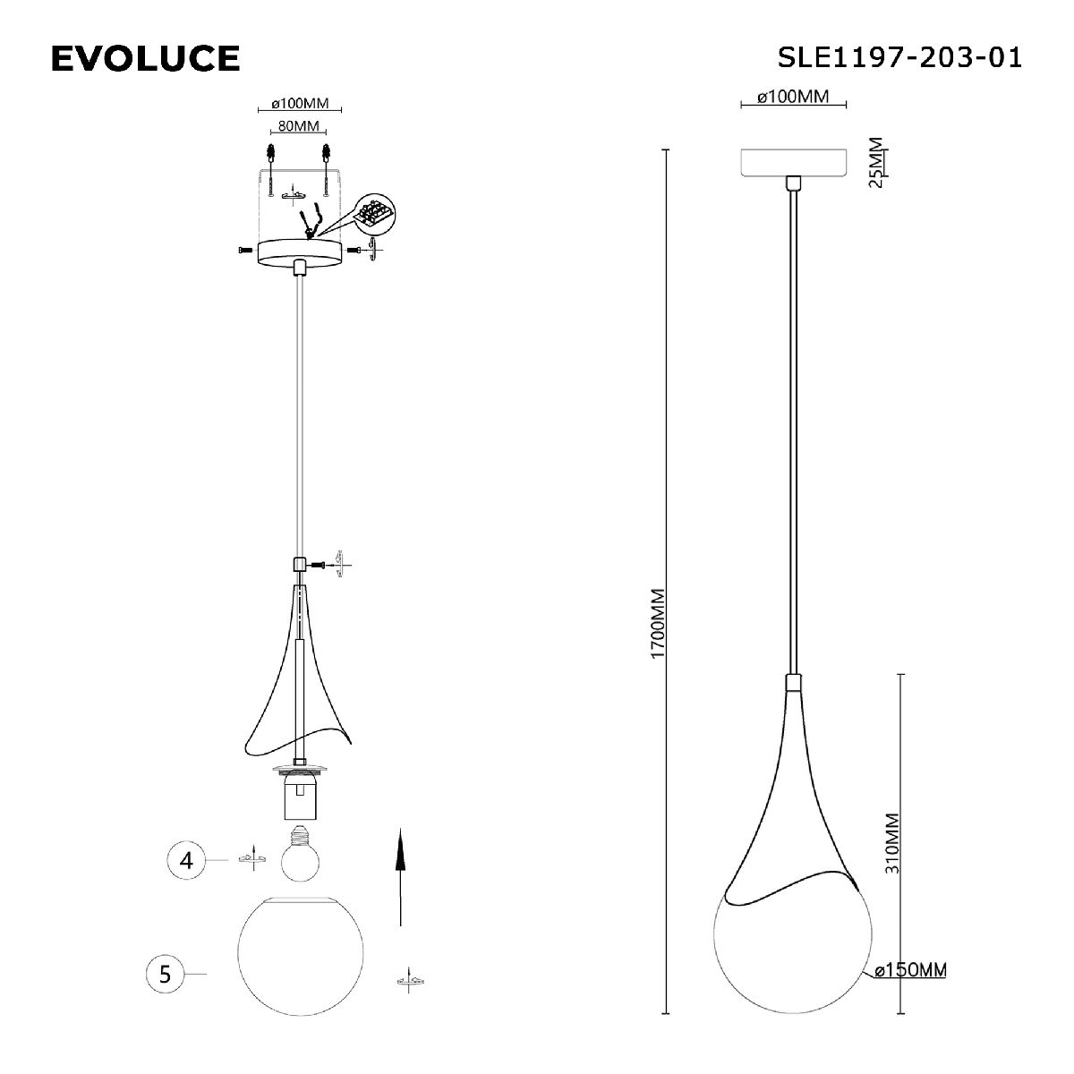 Подвесной светильник Evoluce Fiori SLE1197-203-01 в #REGION_NAME_DECLINE_PP#