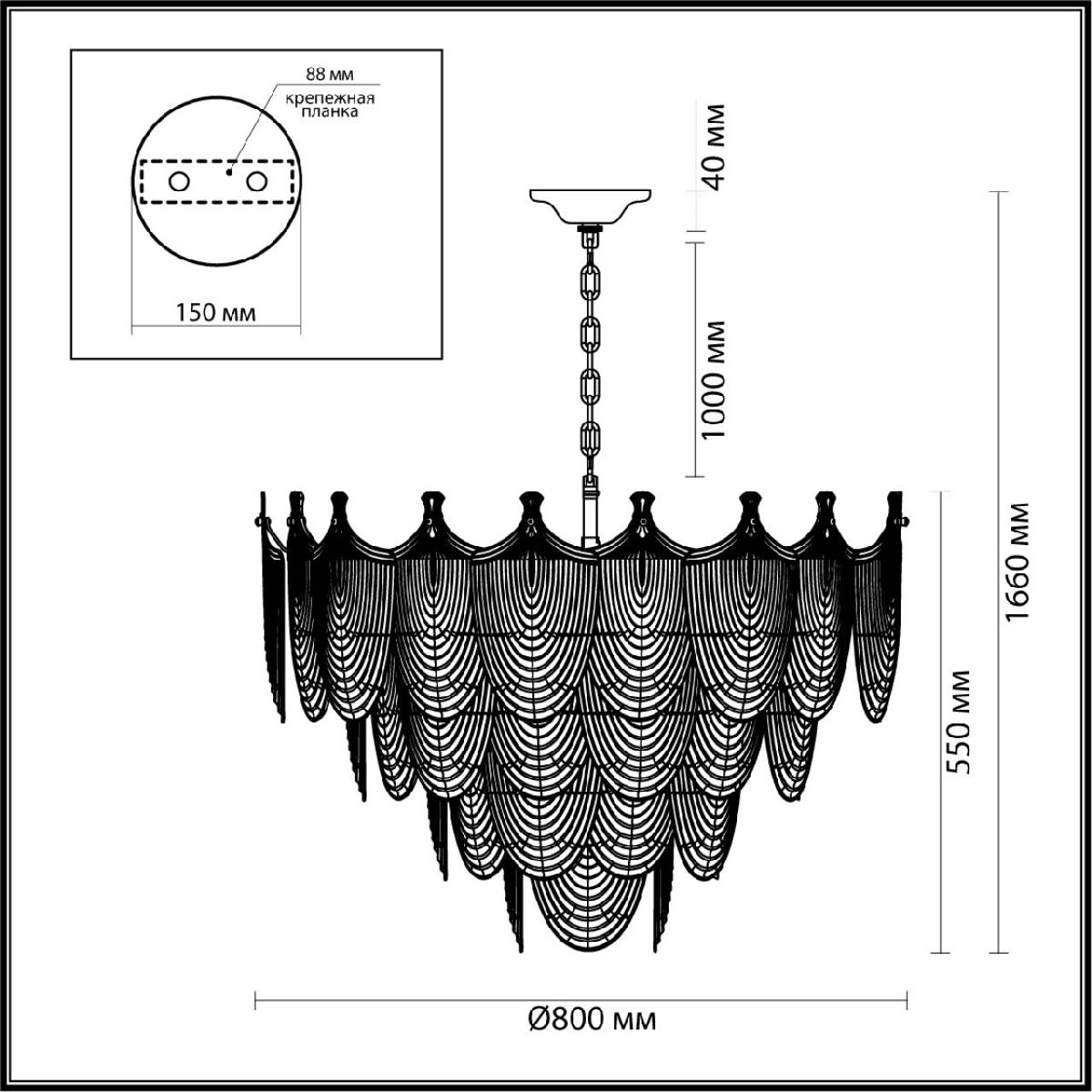 Подвесная люстра Odeon Light Porcela 5051/21 в Санкт-Петербурге