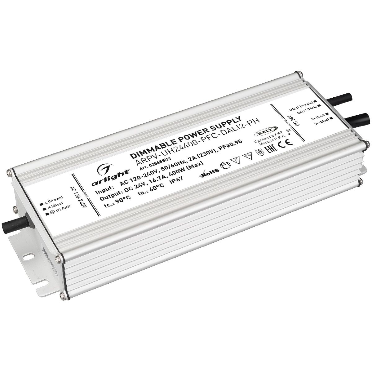 Блок питания Arlight ARPV-UH24400-PFC-DALI2-PH (24V, 16.7A, 400W, IP67) 025655(2) в Санкт-Петербурге