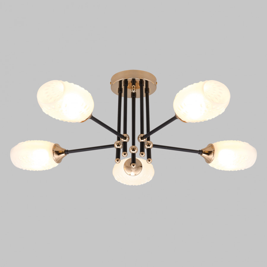 Потолочная люстра IMEX MD.4144-5-S-BK+FGD в #REGION_NAME_DECLINE_PP#