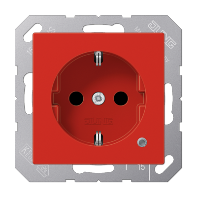 Розетка Schuko с индикатором режима работы Jung A1520BFKORT в Санкт-Петербурге