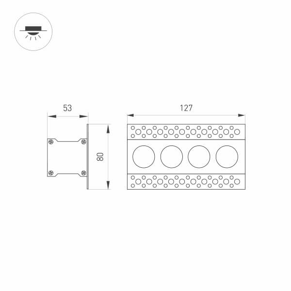 Встраиваемый светодиодный светильник Arlight MS-Orient-Built-Trimless-TC-S38x127-10W Day3000 031924 в Санкт-Петербурге