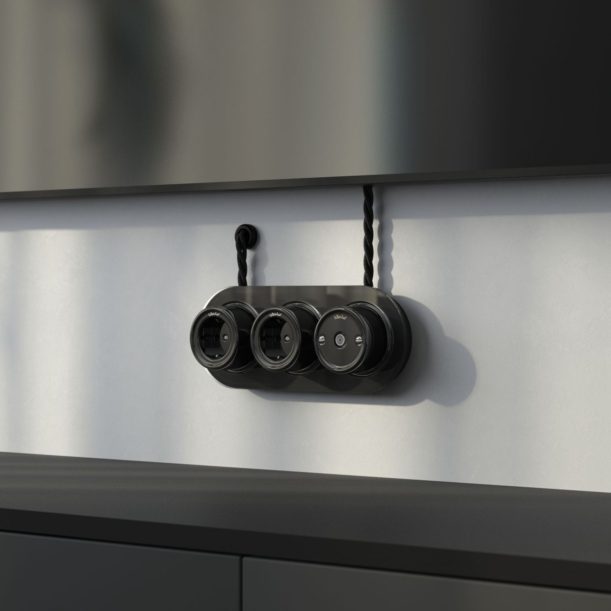 ТВ розетка Werkel (черный) Ретро W5683008 4690389166778 a051449 в Санкт-Петербурге