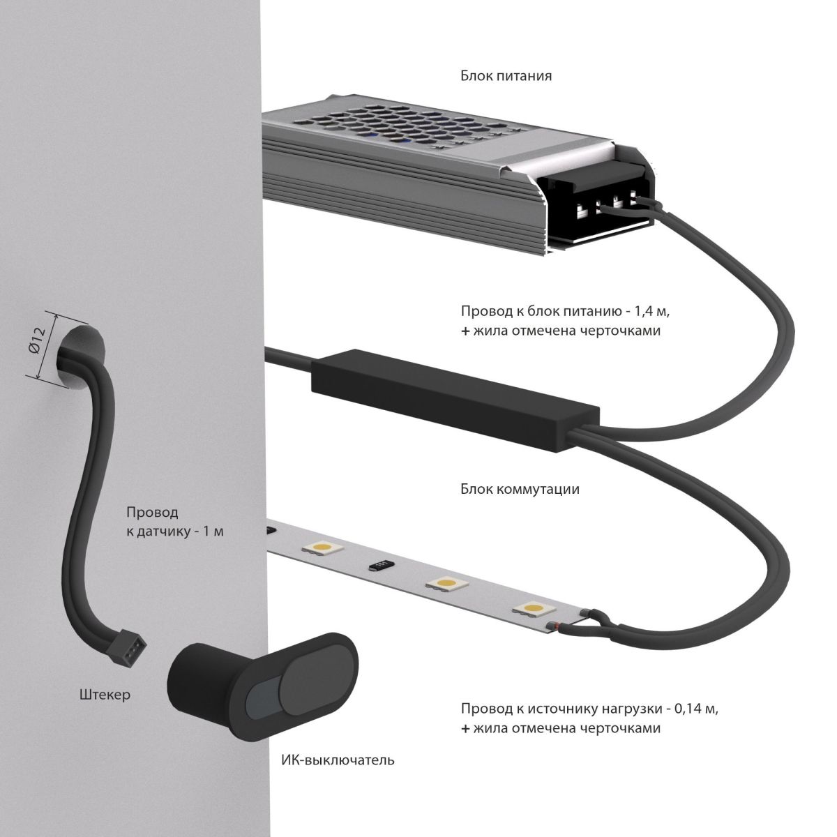 Выключатель ИК с функцией диммирования 12/24V 36/72W Elektrostandard 95004/01 4690389218958 a072043 в #REGION_NAME_DECLINE_PP#