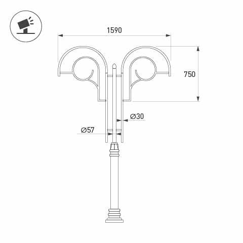 Кронштейн Arlight OXOR-SB2-2 BLACK 051634 в Санкт-Петербурге