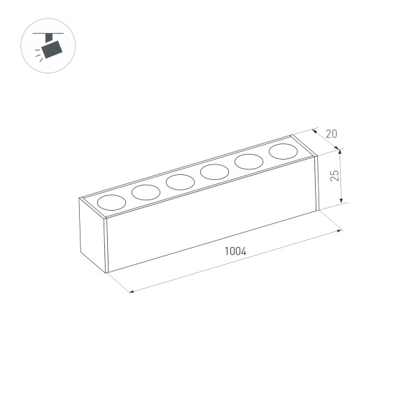 Трековый светильник Arlight Mag-Dots-25-L1000-30W Day4000 034208 в Санкт-Петербурге