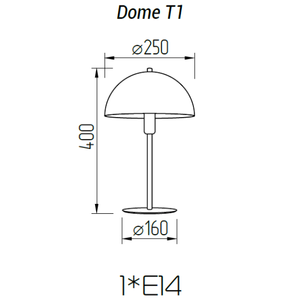 Настольная лампа TopDecor Dome T1 12 G в Санкт-Петербурге