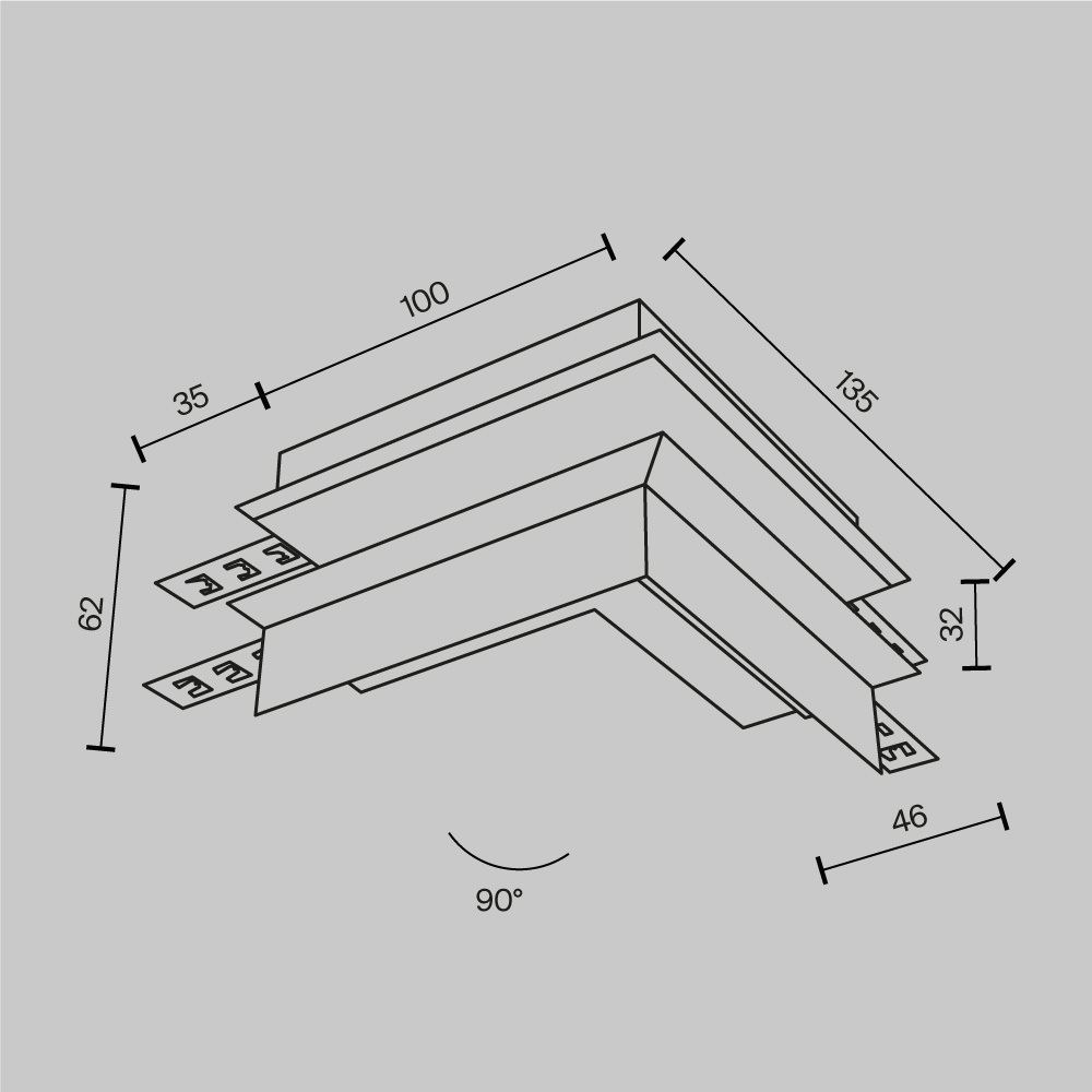 Коннектор внешний встраиваемый Maytoni Magnetic track system Exility TRA34CO-42W в Санкт-Петербурге